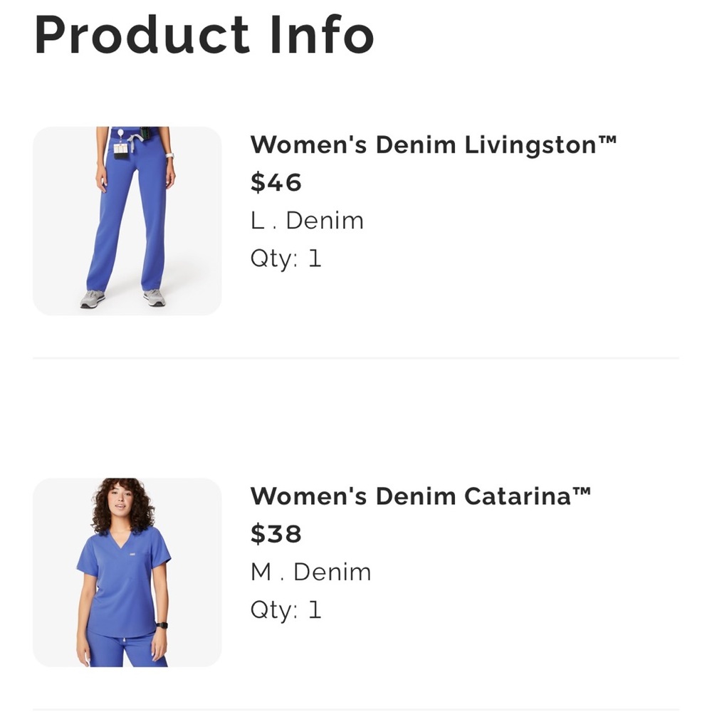 Figs Livingston in Denim Size Large